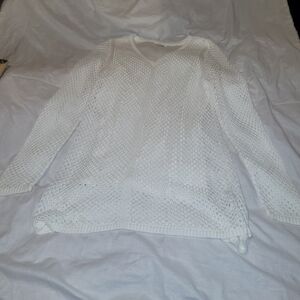 Croft & Barrow White Textured Knit Top